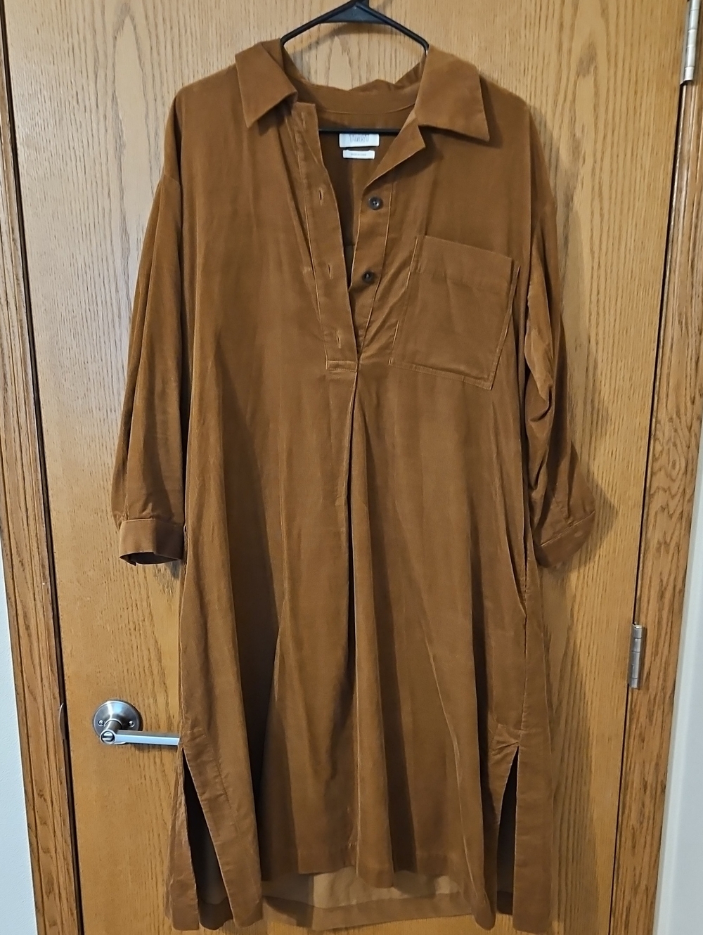 Toast Organic Needlecord Shirt Dress | Brown Anise